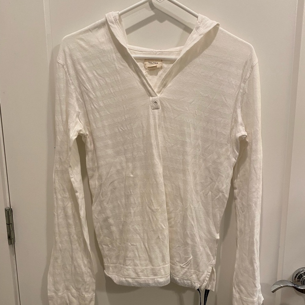 Nautical swimsuit coverup